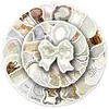 50 pegatinas de viento ins blancas pequeñas frescas artísticas alto sentido pintadas tarjeta goo pegatinas decorativas para maleta al por mayor