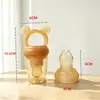 Juguete para morder de frutas y verduras para bebés, herramienta de suplemento alimenticio de frutas para bebés mayores de 6 meses, bolsa agitadora de grado alimenticio con tetina de puré de frutas