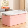 Caja de Almacenamiento para el Hogar de Gran Capacidad para Ropa, Edredones, Juguetes, Artículos Varios con Ruedas y Tapa, Caja de Almacenamiento de Plástico Engrosado