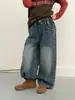 Los Pantalones de Otoño para Niñas Aimo Beibei son modernos y elegantes, jeans casuales relajados de estilo retro desgastados y descoloridos