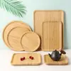 Juego de Té Japonés Bandeja de Té de Bambú y Madera Bandeja para Taza de Agua Doméstica Bandeja Rectangular Bandeja para Hotel y Restaurante Bandeja para Barbacoa
