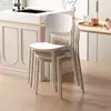 Cadeira de plástico casa engrossada nórdica restaurante cadeira com encosto mesa de jantar cadeira de jantar comercial moderna simples banquinho não