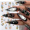 Adesivos de Unha Artística Novos Transfronteiriços Ins Halloween Flores Fofas Fantasma Espelho Fantasma Morcego Adesivos Adesivos para Unha