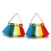 Pendientes de Aro Metálico con Borla de Abanico de Colores Accesorios para el Cabello Accesorios Colgantes Hechos a Mano DIY Colgante para Llave Colgante Pequeño
