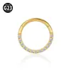Anillo para Septum Nasal de Aleación de Titanio Grado Implante F136 Transfronterizo Pendientes Piercing de Cuentas Multi-Soldadas Zirconio Aleación de Titanio Zirconio