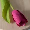 Tulipán artificial hidratante de alta gama para decoración del hogar, adornos de flores falsas, ramo de fotografía al por mayor
