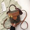 Bolso de Mujer Nuevo Bolso de Mujer Bandolera de Hombro Portátil Bolso Balde a la Moda Combinable Retro Trendy Bolso de Textura de Alta Gama