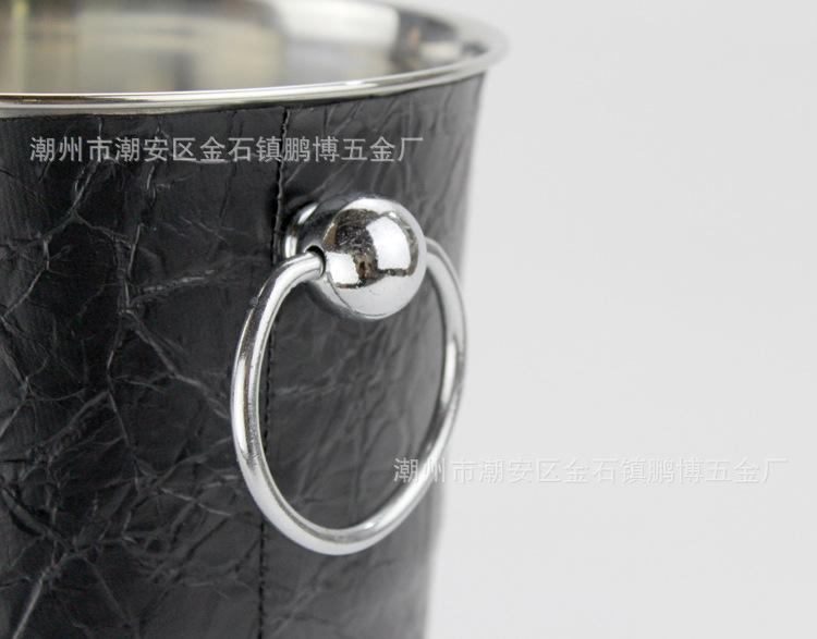 黑色皮纹香槟桶4