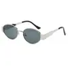 Nuevas gafas de sol modelo transfronterizo KaiXuanmen, ovaladas, de metal, con montura pequeña, gafas de sol de alta gama a la moda para mujer, para looks elegantes