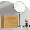 Caja de Almacenamiento Extraíble de Bambú Caja de Almacenamiento Desechable para Toallas Faciales de Baño Caja de Almacenamiento Multiusos para Artículos Varios de Dormitorio