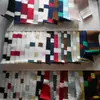 Sudadera de Algodón Puro 1+3cm Rayada 32 Hilos Algodón Fino Tejido de Punto Jersey Acanalado Algodón Puro Tejido Escama de Pescado Material Rayado