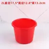 Cubo rojo pequeño cubo pequeño lavar bolso de mano para arte cubo de agua pequeño fresa cubo de plástico cubo para pinceles de pintura cubo de pintura recoger huevos felices