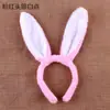 Acessório de Cabeça de Animal de Desenho Animado Faixa de Cabeça com Orelhas de Coelho Branco Fantasia de Cosplay de Menina Coelho Festa Acessório de Cabeça