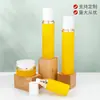 Envase Químico Diario de Belleza 30g Crema Loción Maquillaje Botella de Vidrio 120ml Bomba Dispensadora Nueva Lista para la Venta