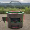 Tanque de Gas Convertido en Estufa para Hacer Leña, Estufa de Camping al Aire Libre, Brasero de Carbón Extra Grueso, Estufa de Calefacción a Carbón, Camping en Coche