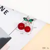 Broche Rojo Rosa para Mujer, Tendencia Nacional de Alta Gama, Broche de Corsage Clásico Chino, Accesorios para Abrigo Cheongsam de Flores