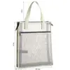 Bolsa de malla especial para exámenes, bolso de un solo hombro, bolso para tutores, bolsa con cremallera, archivador de datos A4, malla transparente, gran capacidad