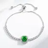 Pulsera Cuadrada Princess de Diamante de Alto Carbono para Mujer Moda Transfronteriza Simple Lujo Ligero Versátil Incrustaciones Joyería Cortada Flor de Hielo