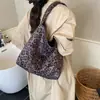 Bolso de Hombro Grande con Estampado de Leopardo Retro para Mujer 2025 Otoño Nicho Elegante de Alta Gama Bolso de Axila Casual