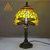 Huijing Iluminación Lámpara de Mesa Decorativa de Cristal Tiffany Lámpara de Mesita de Noche Vintage Iluminación Tiffany Moderna Lámpara Protección Ocular