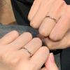 Anillo de pareja Mobius de seda con diseño de amor en plata esterlina S999, anillo de nicho ajustable de alta calidad.