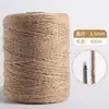 Corda de cânhamo artesanal material DIY arranhador para gatos linha de corda grossa de cânhamo decoração de tubo de água corda fina corda de amarração resistente ao desgaste