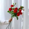 Decoração de Casamento Rosa de Veludo Simulada Flores Artificiais Rosa Búlgara Transfronteiriça Dia dos Namorados Flores Artificiais Atacado