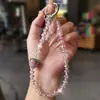 Nueva Cadena para Teléfono Móvil Fresa de Cristal Simple Lanyard para Teléfono Móvil Estilo Ins Nicho Brillante Cadena Colgante de Gama Alta Colgante