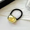 Minimalista e legal liga geométrica laço elástico novo estiloso prendedor de cabelo versátil corda de cabelo vintage elegante faixa de cabeça