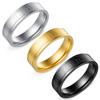 Suministro Europeo y Americano de Abalorios para Aliexpress Anillo de Acero de Titanio Punk Hip-Hop con Números Romanos de 6 mm para Pareja Hombre y Mujer