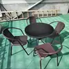 Conjunto de Mesa e Cadeiras de Lazer Externo com Guarda-Sol, Conjunto de Três Peças para Pátio, Jardim, Casa, Varanda, Conjunto Combinado de Mesa e Cadeiras Externas Dobráveis