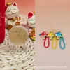 Colgante de oro pequeño de pastel de la fortuna y la belleza de oro puro 999, serie de hongos tridimensionales con cordón para colgar, un regalo promocional para tiendas de oro