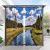 Tecido Oxford Estampado Comércio Exterior Transfronteiriço Proteção Solar Exterior Impermeável Cortinas Blackout Cortinas de Pavilhão Prontas Atacado Podem Ser Personalizadas