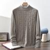 Suéter de Caxemira 100% Pura Masculino Meia Gola Alta Torcido Solto Espessado Negócios Segunda Pele Caxemira Novo Casual Roupa de Baixo