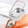 Adequado para capa de celular magnética fosca degradê Apple 18 com suporte de lente, capa protetora de celular de cobertura total iPhone 17