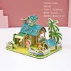 Quebra-cabeça tridimensional 3D infantil atacado meninos e meninas brinquedos educativos modelo de casa de papel artesanal DIY tenda em estoque