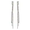 Pendientes de Moda Transfronterizos de Moda, Pendientes Largos Creativos con Pedrería, Joyería para Mujer de Venta Caliente E415