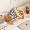 Estante de Mesa de Madeira Maciça Prateleira de Mesa Rack de Armazenamento Simples Pequeno Armazenamento de Mesa para Livros Sem Perfuração Estante para Livros de Dormitório Infantil