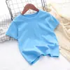 Camiseta Blanca de Manga Corta para Niños y Niñas Top de Manga Corta Color Sólido para Niños Camisa Uniforme de Manga Corta para Niños Mayores Algodón Puro Blanco Puro