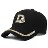 Nova boné de beisebol metal diamante boné esportivo Moda Rede vermelha mesmo estilo boné primavera e outono ao ar livre lazer chapéu de sol