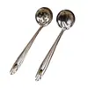Cuchara para Hot Pot Cuchara para Sopa de Acero Inoxidable Set Colador Hogar Sopa Hotel Restaurante Cuchara Comercial Mango Largo Engrosado Tamaño Grande Pequeño