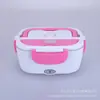 Caja de almuerzo eléctrica portátil para calentar y mantener el calor al por mayor, para el hogar y el coche, dos en uno, con revestimiento interior de acero inoxidable sin agua.