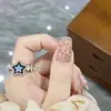 Corazón de Azúcar Ciruela Uñas Portátiles Parche para Uñas Lindo Parche Nuevo para Uñas Parche de Arte de Uñas Nuevo Uña Corta Uña Postiza Parche de Arte de Uñas para Primavera y Verano Producto Terminado