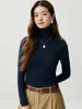 ¡OMG, increíblemente hermoso! Suéter de punto de lana 100% pura, de cuello alto, sin costuras, hilo Yangzi alemán para mujer, suéter capa base otoño/invierno