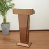 Púlpito de Fala Branco Simples de Alta Qualidade, Mesa de Palestra Moderna, Mesa de Boas-Vindas, Mesa de Recepção, Mesa do Anfitrião, Mesa de Inscrição