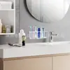 2 Piezas Estante de Almacenamiento Inteligente para Cepillo de Dientes Eléctrico con Tornillos Baño Soporte para Pasta de Dientes y Cepillo de Dientes Estante de Almacenamiento para Cepillo de Dientes para Colgar en la Pared