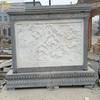 Mármore branco flor pássaro peixe inseto animal e planta bluestone mármore granito Phoenix peônia relevo esculpido através de escultura de pedra esculpida