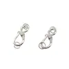 Cierre para collar y pulsera de plata pura S925, accesorios para abalorios de plata DIY, cierre de ocho, cierre S, cierre para colgante, cierre de joyería