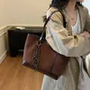 Bolso de Hombro Grande Retro Transfronterizo para Mujer 2025 Otoño e Invierno Nueva Moda Bolso de Axila de Gama Alta Bolso de Hombro para Viajes