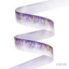 Cinta de satén degradado de 25 MM, lámpara de cristal dorado con láser caliente, cinta de satén de doble cara, barra, cinta de seda, material para manualidades DIY hecho a mano